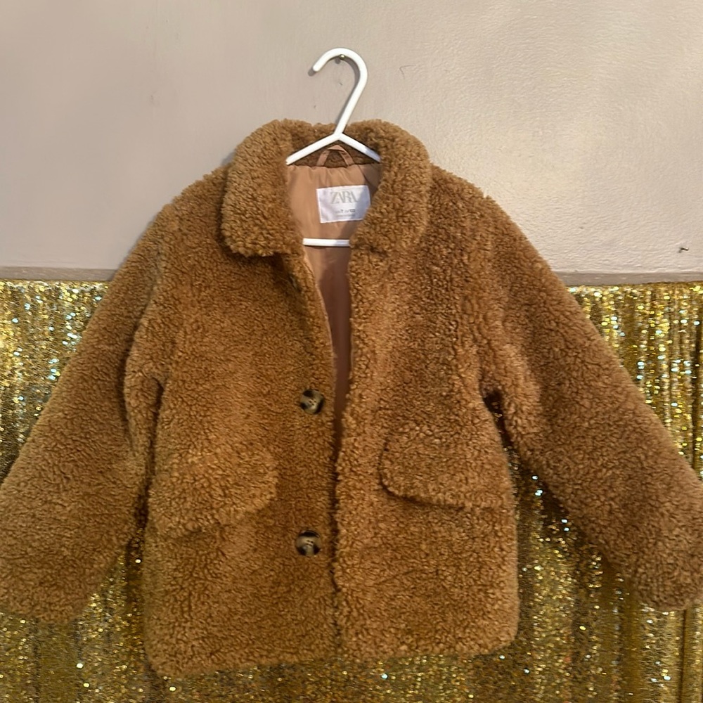Girls Zara teddy bear coat